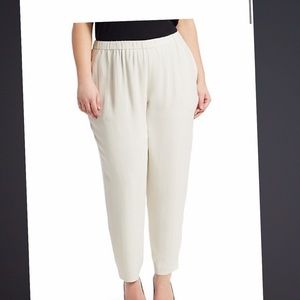 ❤️Eileen Fisher Bone System Slouchy Silk Ankle Pants❤️